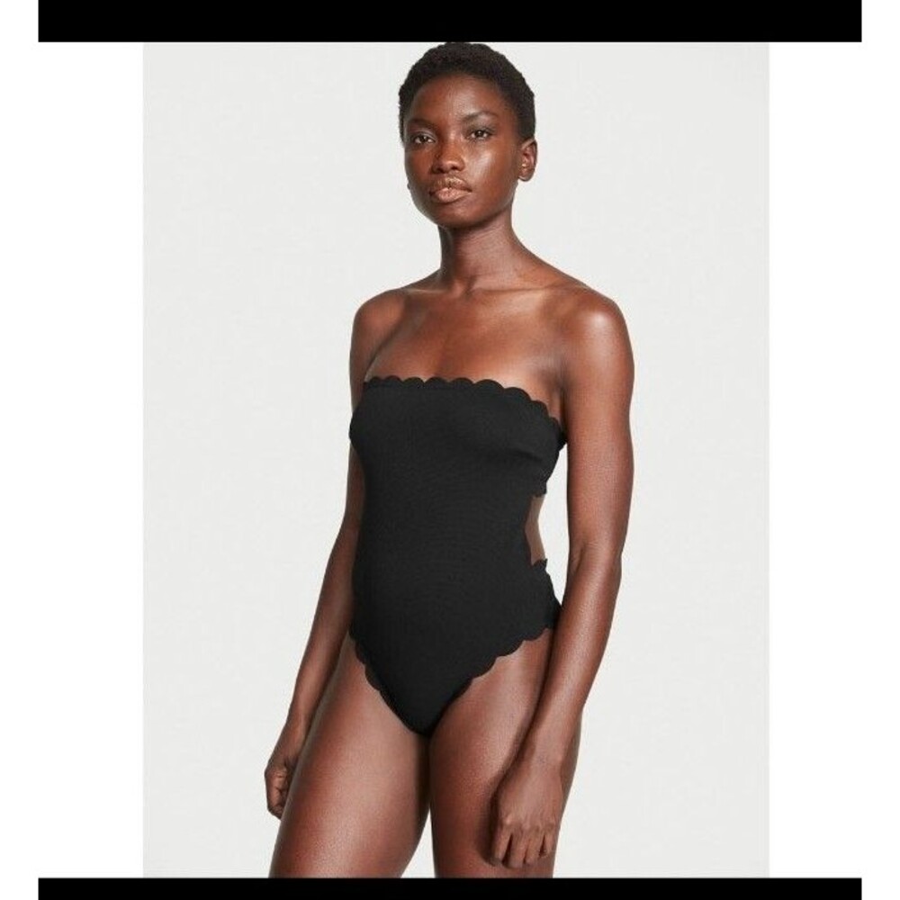 VS Victoria's Secret swimsuit one piece scalloped black xxl
